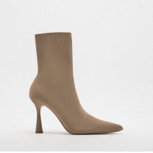Zara Tan Ankle Boots - size 7.5 / EU38